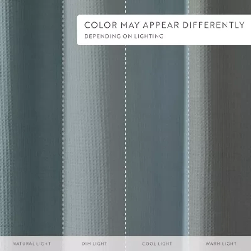 Casual Comfort Cotton Blend Textured Waffle Shower Curtain