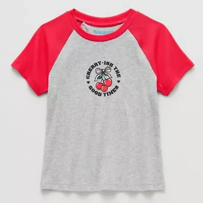 Thereabouts Little & Big Kid Girls Round Neck Short Sleeve T-Shirt