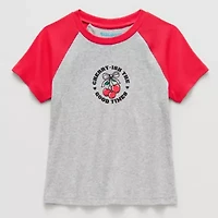 Thereabouts Little & Big Kid Girls Round Neck Short Sleeve T-Shirt