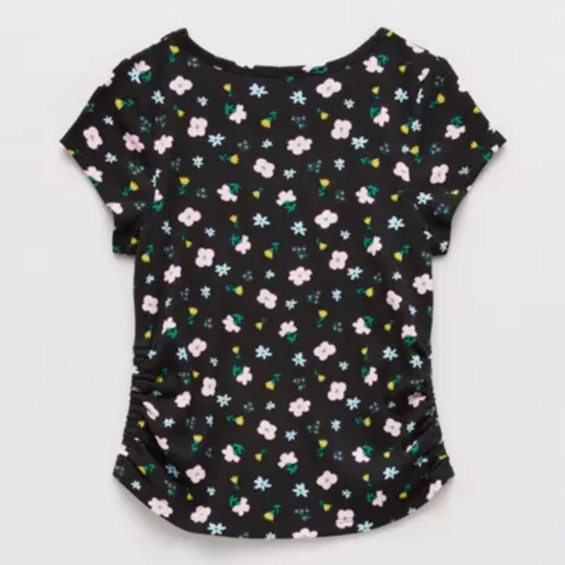 Thereabouts Little & Big Kid Girls Round Neck Short Sleeve T-Shirt