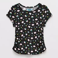 Thereabouts Little & Big Kid Girls Round Neck Short Sleeve T-Shirt