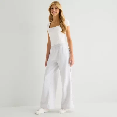 Forever 21 Womens Juniors Wide Leg Pull-On Pant