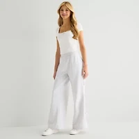 Forever 21 Womens Juniors Wide Leg Pull-On Pant