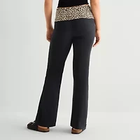 Forever 21 Womens Juniors Flare Mid Rise Pull-On Pant