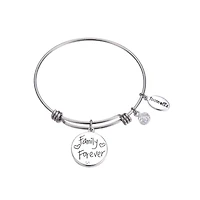 Footnotes Family Womens Stainless Steel Bangle Bracelet