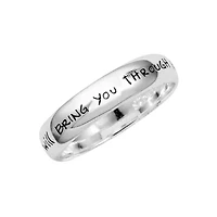 Footnotes Faith Sterling Silver Band