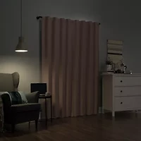 Sun Zero Cyrus Thermal Rod Pocket Back Tab Energy Saving 100% Blackout Single Curtain Panel