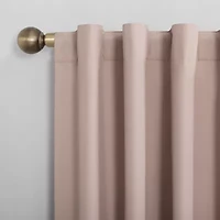 Sun Zero Cyrus Thermal Rod Pocket Back Tab Energy Saving 100% Blackout Single Curtain Panel
