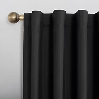 Sun Zero Cyrus Thermal Rod Pocket Back Tab Energy Saving 100% Blackout Single Curtain Panel