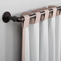 Sun Zero Cyrus Thermal Rod Pocket Back Tab Energy Saving 100% Blackout Single Curtain Panel