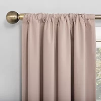 Sun Zero Cyrus Thermal Rod Pocket Back Tab Energy Saving 100% Blackout Single Curtain Panel