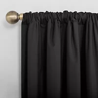 Sun Zero Cyrus Thermal Rod Pocket Back Tab Energy Saving 100% Blackout Single Curtain Panel