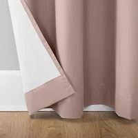 Sun Zero Cyrus Thermal Rod Pocket Back Tab Energy Saving 100% Blackout Single Curtain Panel