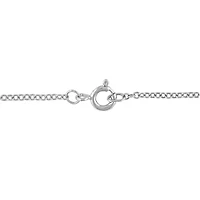 Womens Diamond Accent Genuine Blue Aquamarine Sterling Silver Heart 18 Inch Pendant Necklace