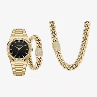 Ed Hardy Mens Gold Tone Bracelet Watch 9747g-42-G27
