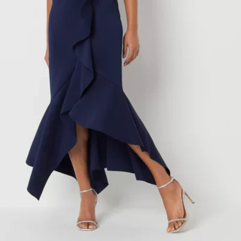 DJ Jaz Womens Sleeveless High-Low Evening Gown