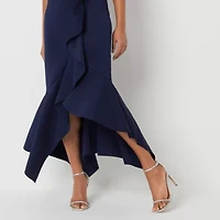DJ Jaz Womens Sleeveless High-Low Evening Gown