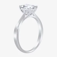 (H-I / SI2) Womens 1 1/2 CT. Lab-Grown White Diamond 14K Gold Emerald Solitaire Engagement Ring