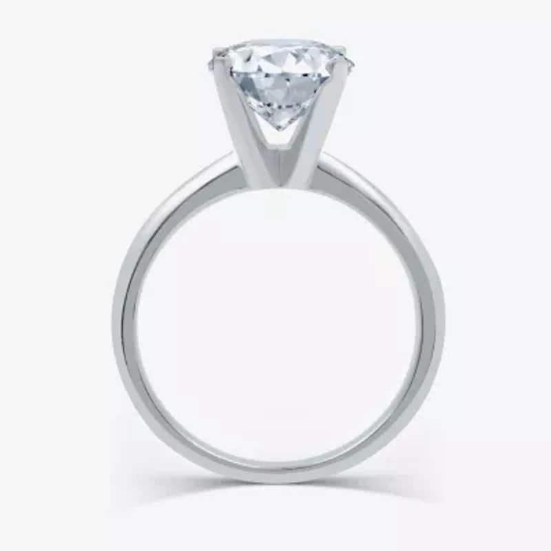 (G / VS2) Womens 3 CT. Lab-Grown White Diamond 14K Gold Oval Solitaire Engaement Ring