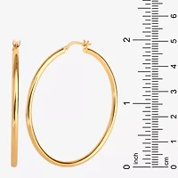 14K Gold over Silver 50mm Hoop Earrings