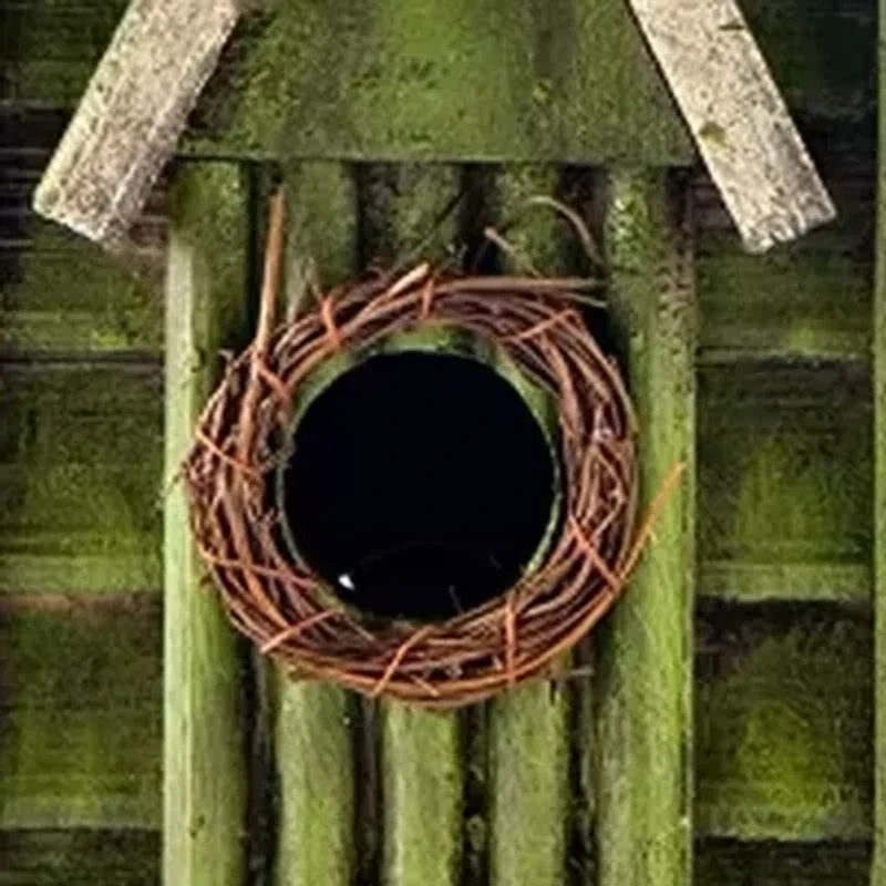 Glitzhome 11.93"H Tall Green Hand Painted Wood Birdhouse
