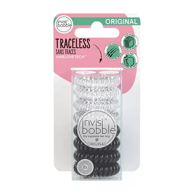 Invisibobble Original Clear & Black 8-pc. Hair Goods Set