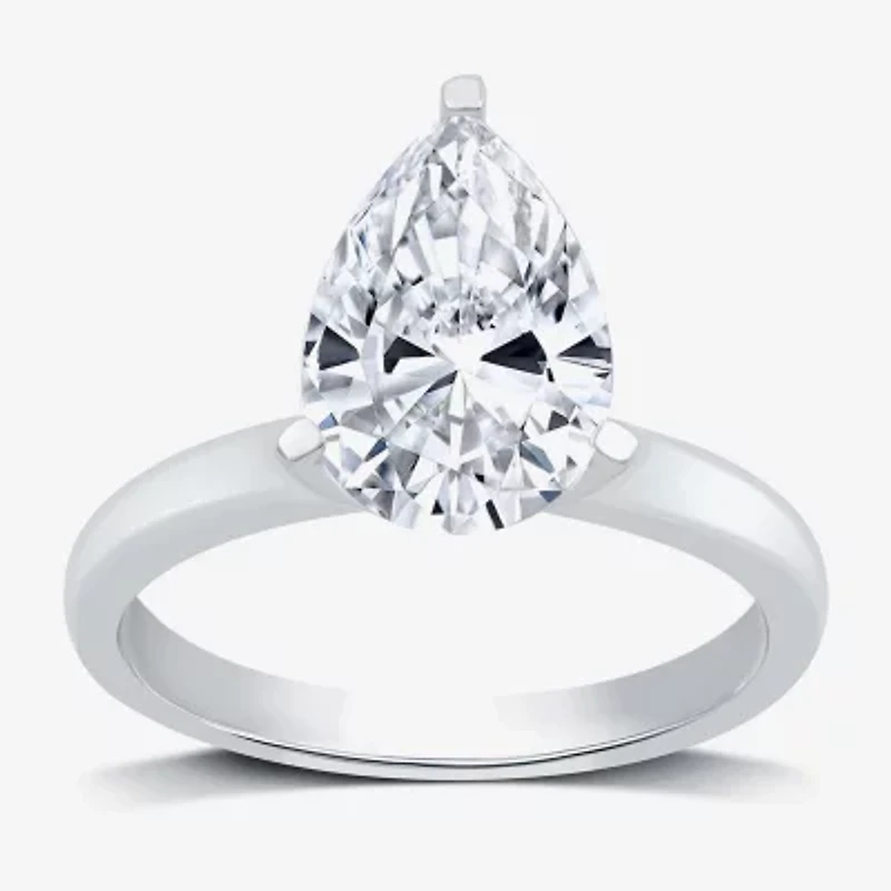 3 CT. Lab-Grown (G / VS2)  Diamond Pear Solitaire Engagement Ring in14K Gold
