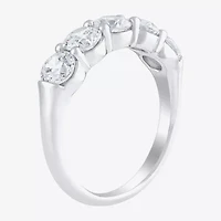 (H-I / I1) Womens 2 CT. T.W. Lab Grown White Diamond 10K Gold 5-Stone Anniversary Band