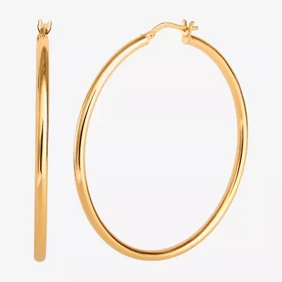 14K Gold over Silver 50mm Hoop Earrings