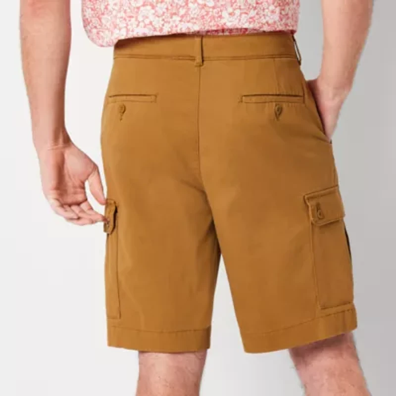 St. John's Bay Mens 10" Mid Rise Stretch Fabric Cargo Short