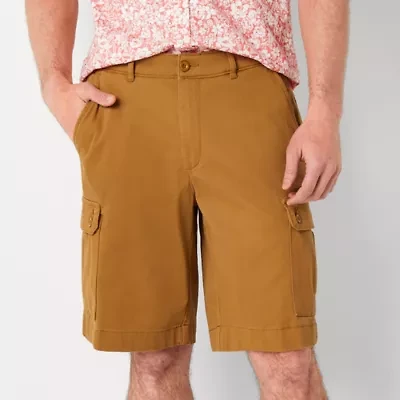 St. John's Bay Mens 10" Mid Rise Stretch Fabric Cargo Short