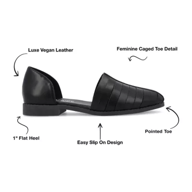 Journee Collection Anyah Womens Pointed Ballet Flats
