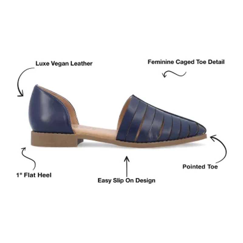 Journee Collection Anyah Womens Pointed Ballet Flats