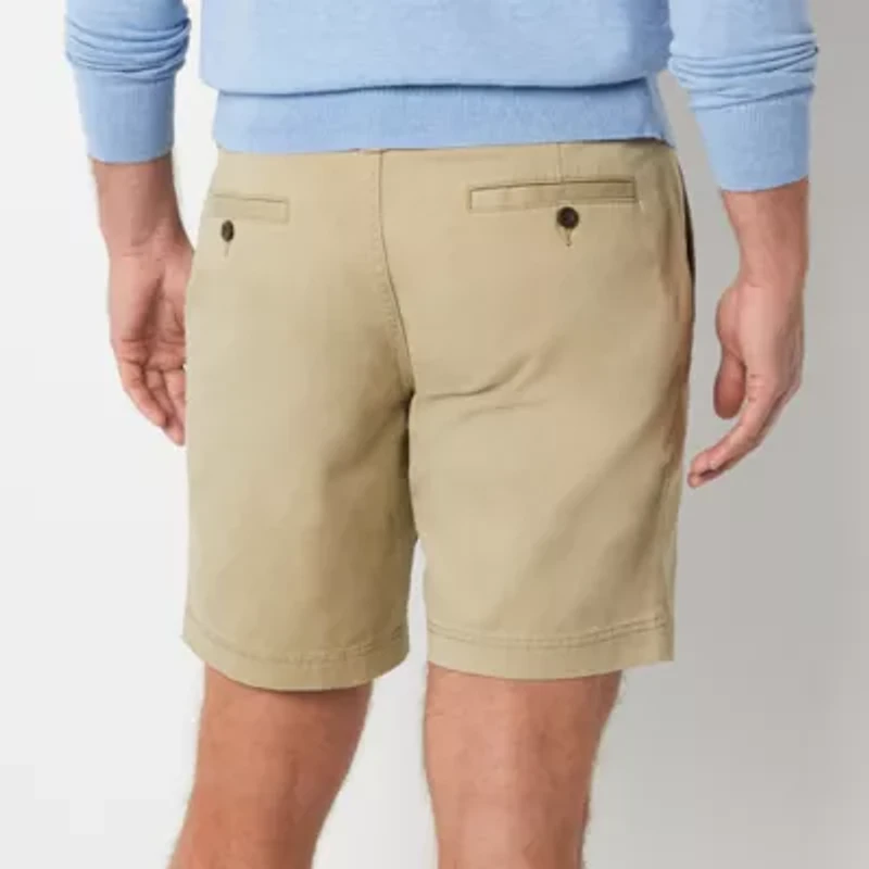 St. John's Bay Mens 9" Mid Rise Stretch Fabric Chino Short