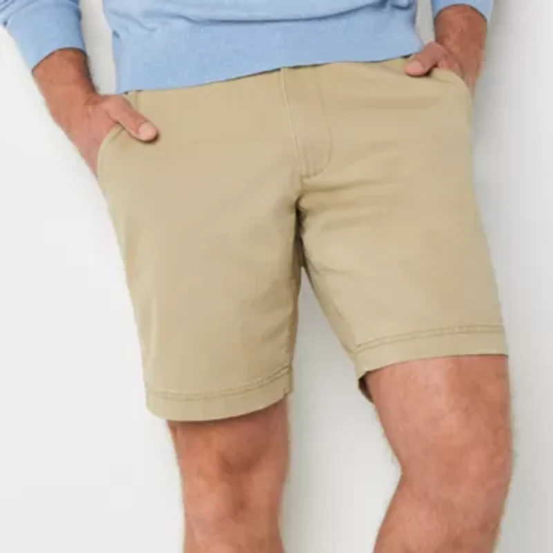 St. John's Bay Mens 9" Mid Rise Stretch Fabric Chino Short