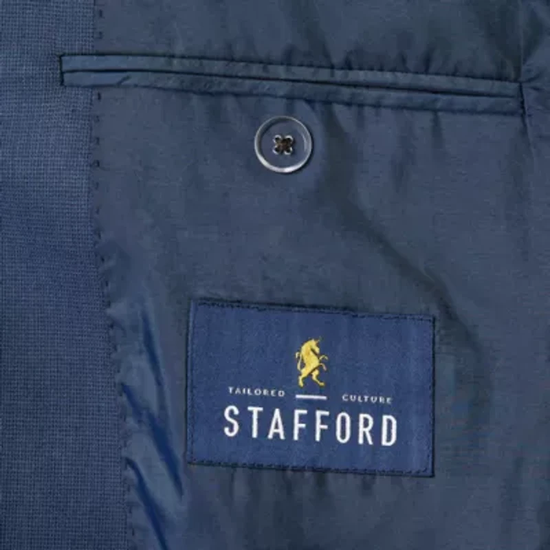 Stafford Signature Coolmax All Season Birdseye Mens Stretch Fabric Slim Fit Suit Jacket