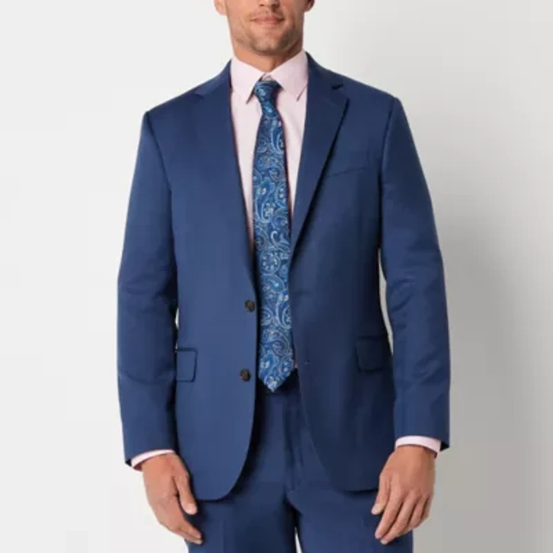 Stafford Signature Coolmax All Season Birdseye Mens Stretch Fabric Slim Fit Suit Jacket
