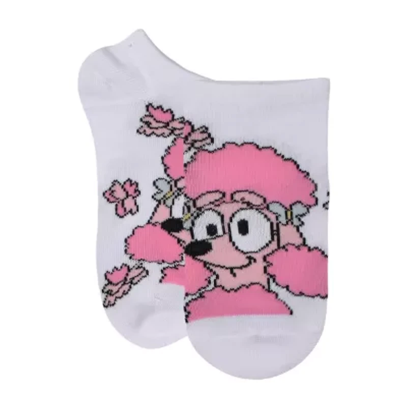 Little & Big Kid Girls 6 Pair Bluey No Show Socks