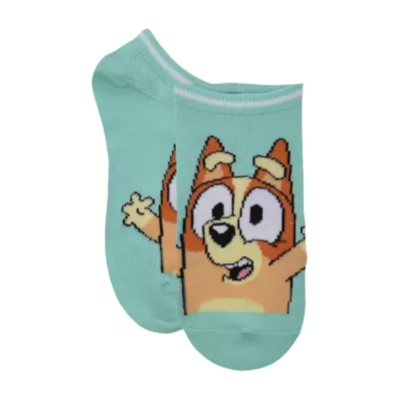 Little & Big Kid Girls 6 Pair Bluey No Show Socks