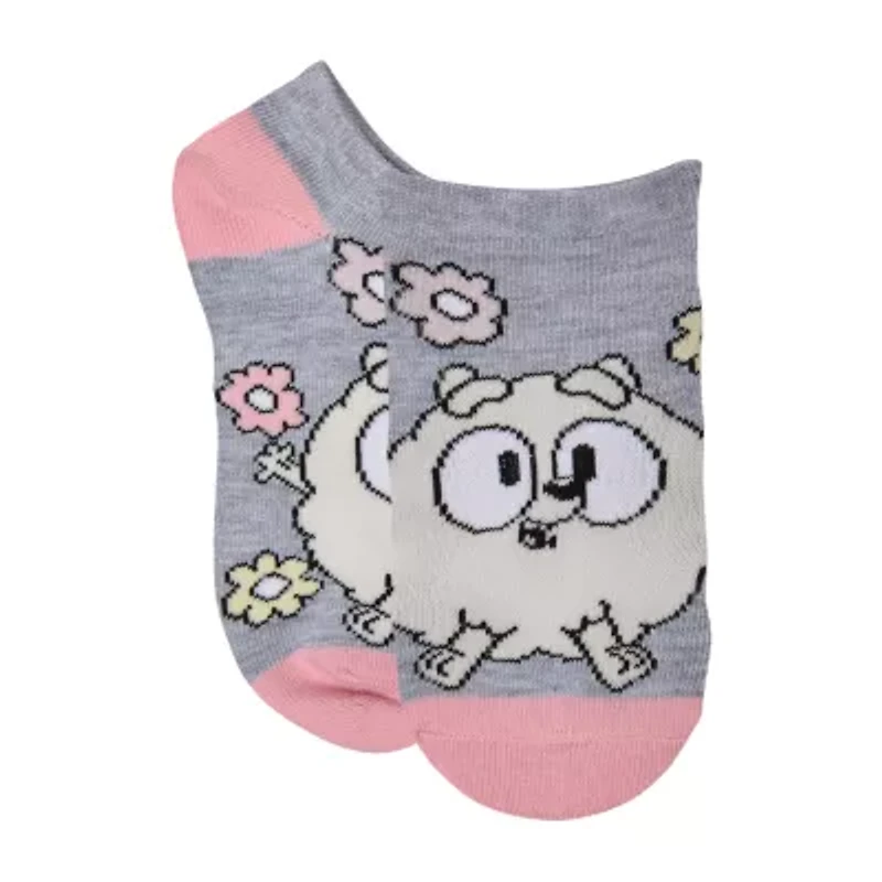 Little & Big Kid Girls 6 Pair Bluey No Show Socks