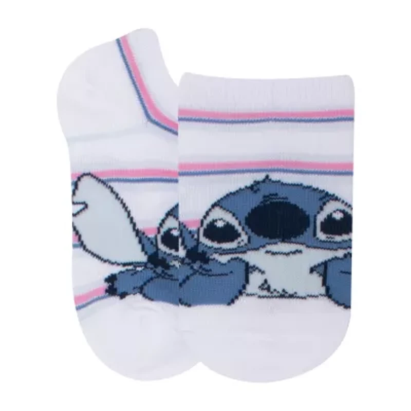 Little & Big Kid Girls 6 Pair Lilo Stitch No Show Socks