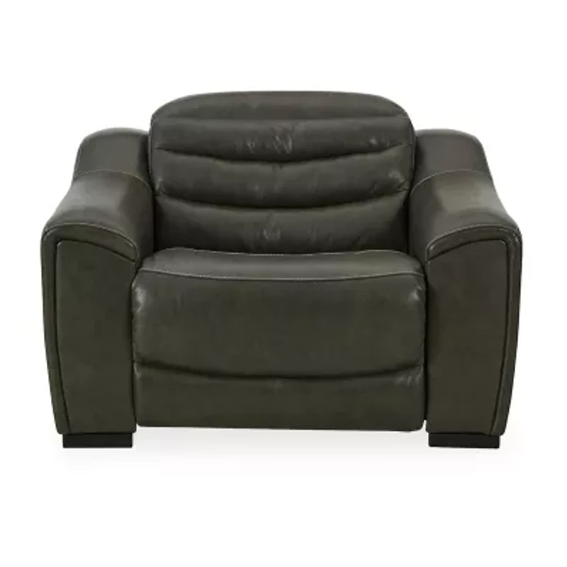 Signature Design By Ashley® Center Line Dual Power Leather Recliner