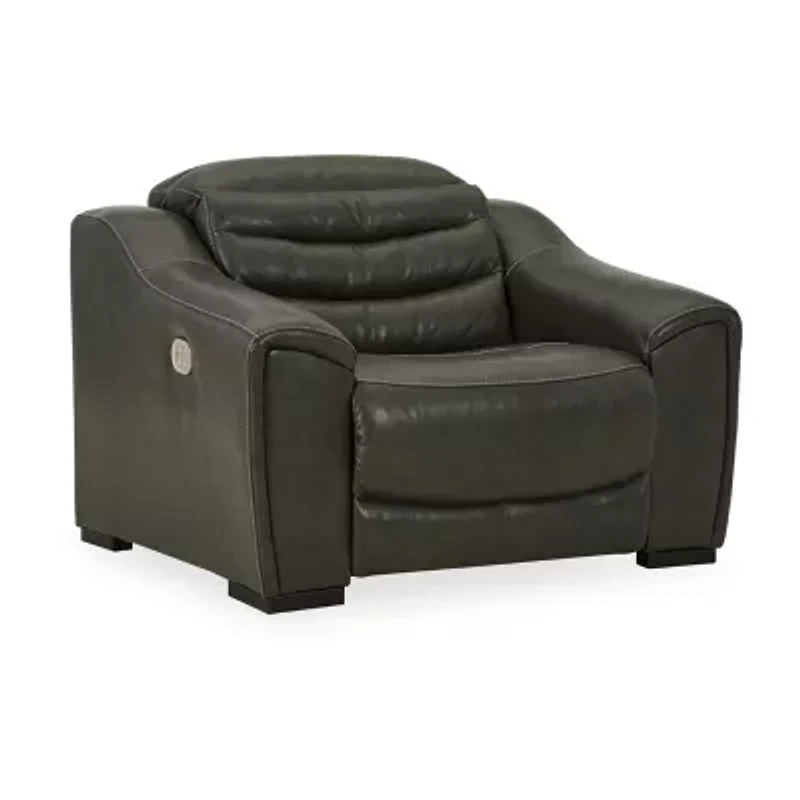 Signature Design By Ashley® Center Line Dual Power Leather Recliner