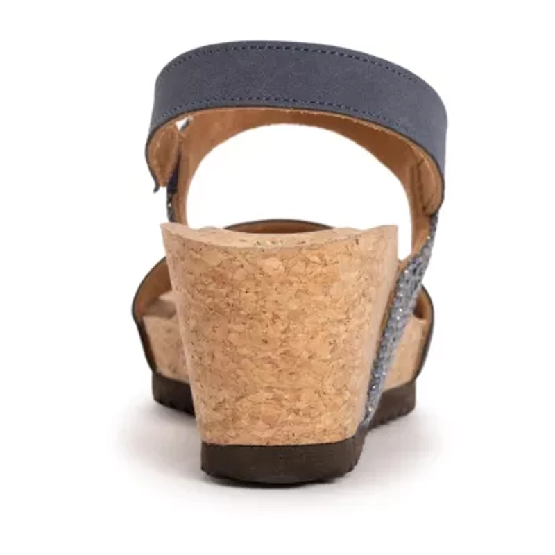 Muk Luks Womens Wendy Wedge Sandals