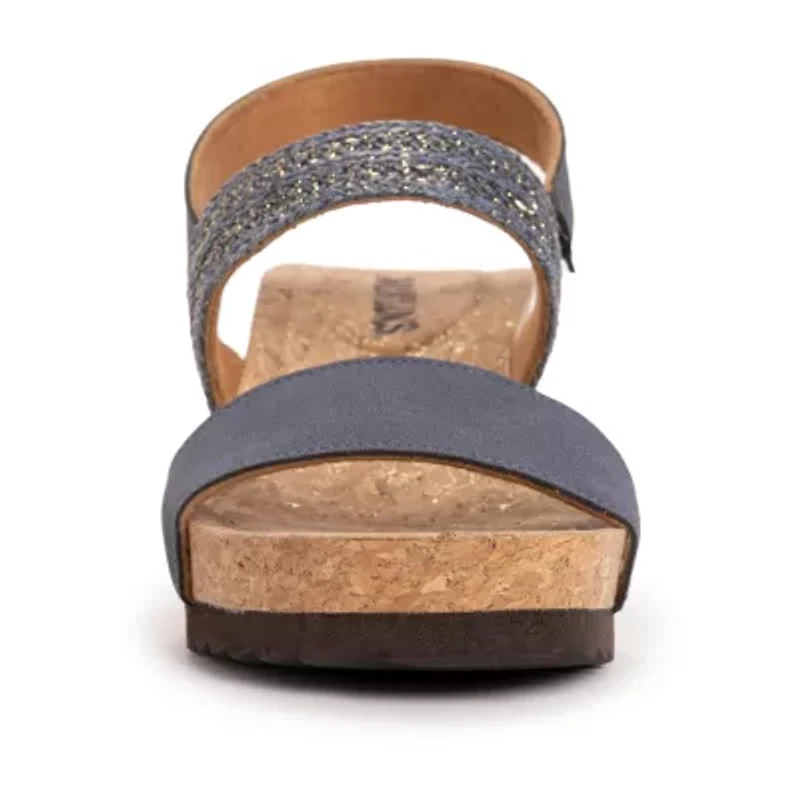 Muk Luks Womens Wendy Wedge Sandals