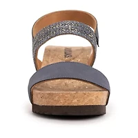 Muk Luks Womens Wendy Wedge Sandals