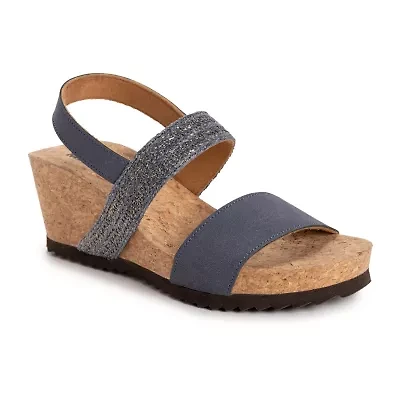 Muk Luks Womens Wendy Wedge Sandals