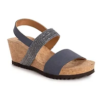 Muk Luks Womens Wendy Wedge Sandals
