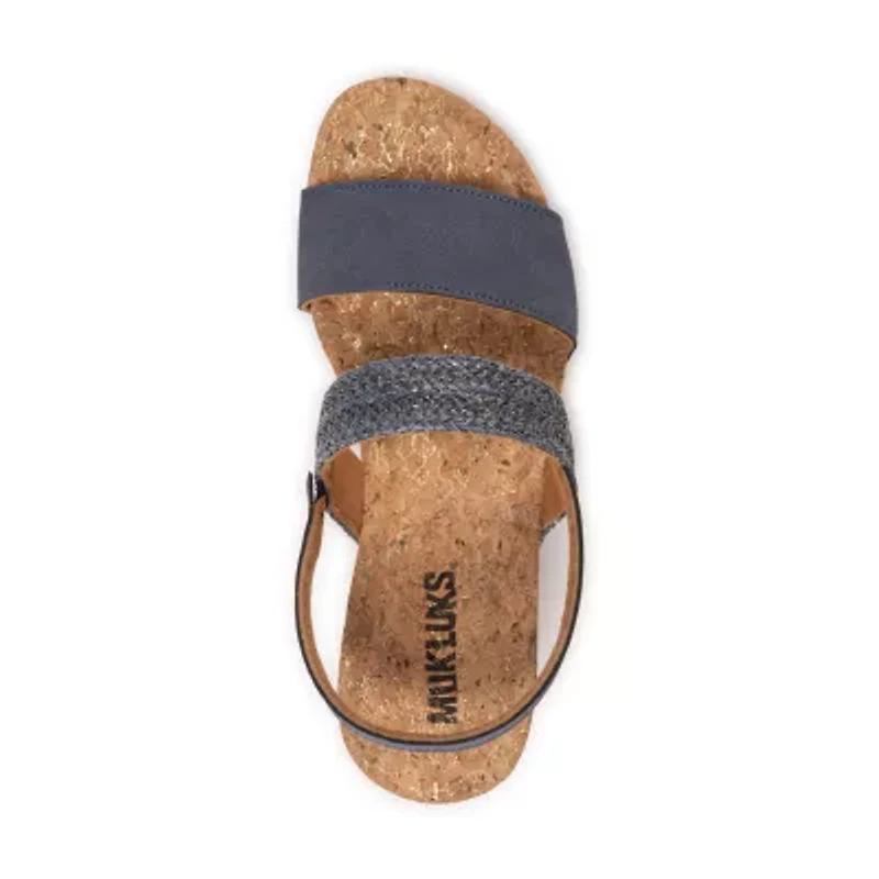 Muk Luks Womens Wendy Wedge Sandals