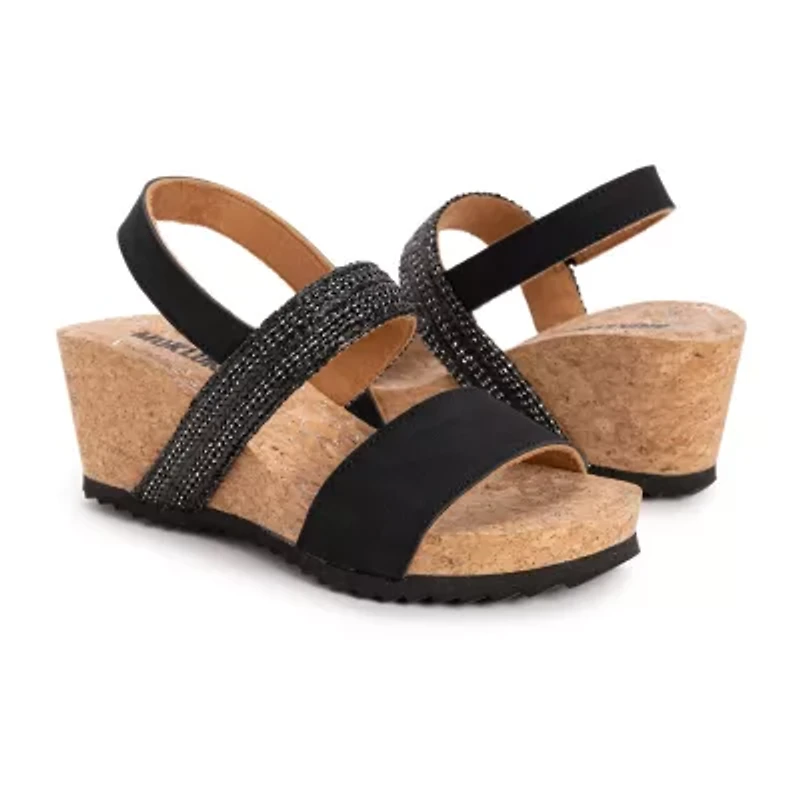 Muk Luks Womens Wendy Wedge Sandals